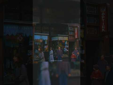 Amsterdam storefront in 1931 - Restored Footage