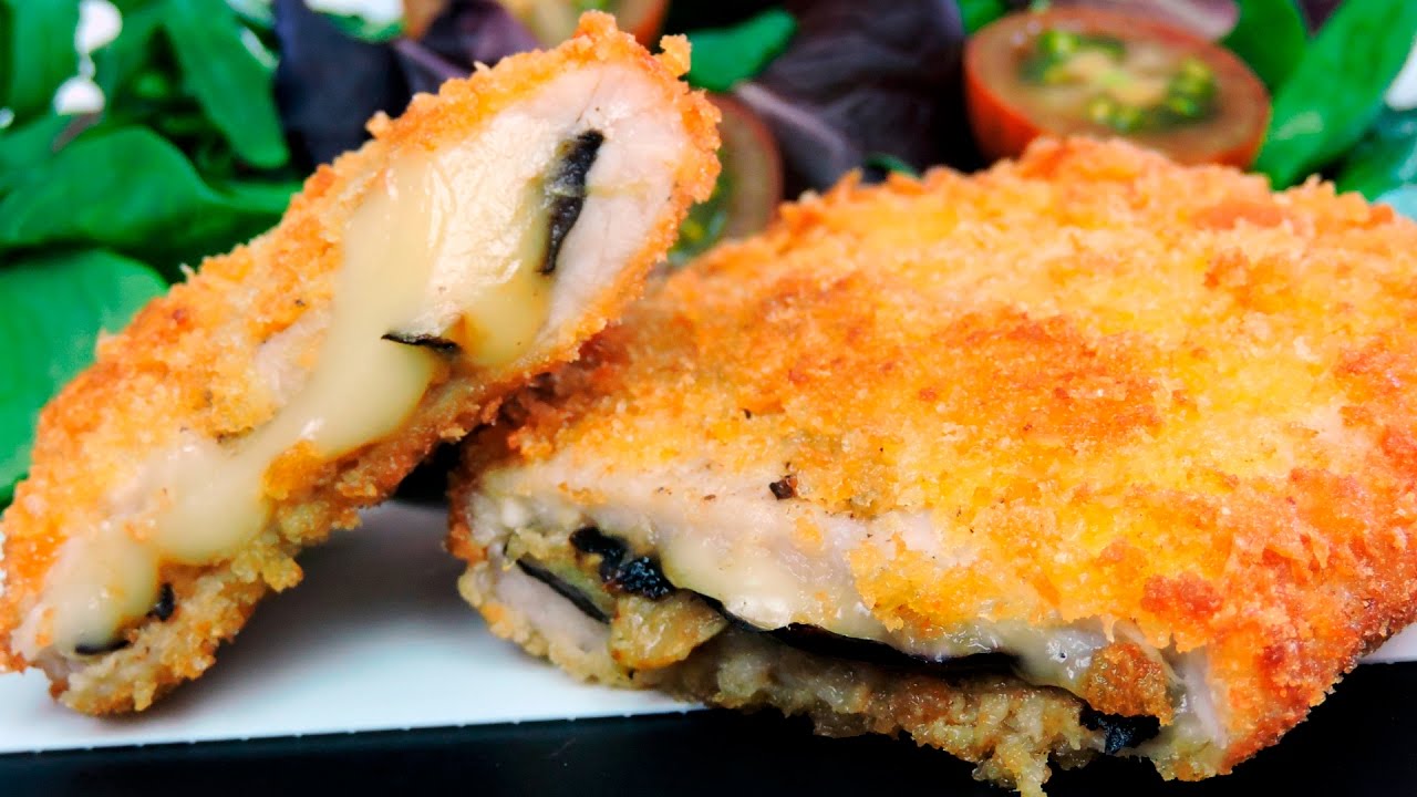 Libritos de lomo con queso y berenjena