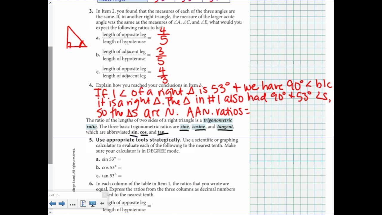 SpringBoard Geometry Unit 3 Lesson 22-2 - YouTube
