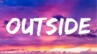 Outside - Calvin Harris ( Lyrics )  |  Alec Benjamin, Selena Gomez, Maroon 5, ...