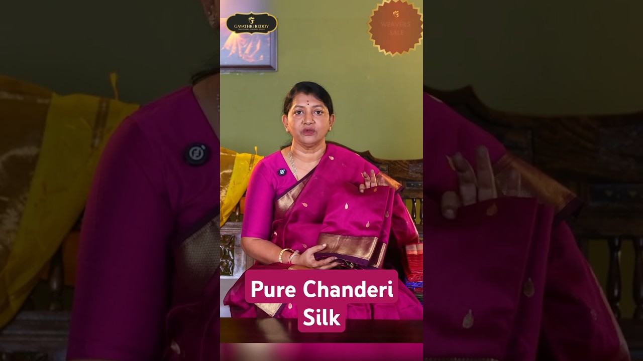 Pure Chanderi Silk Sarees. | #GayathriReddy |