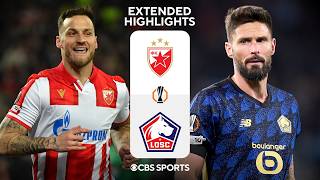 Crvena Zvezda vs. Lille: Extended Highlights | UEL Knockout Play-offs - Leg 2 | CBS Sports Golazo