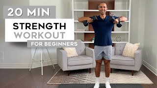 20-MINUTE STRENGTH WORKOUT FOR BEGINNERS // Low Impact - joint friendly