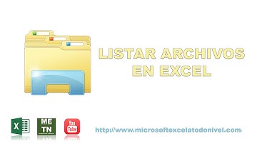 Tips y Trucos de Excel | Listar archivos en Excel