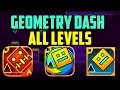 ПРОХОЖДЕНИЕ ВСЕХ УРОВНЕЙ GEOMETRY DASH (LITE,MELTDOWN,WORLD)