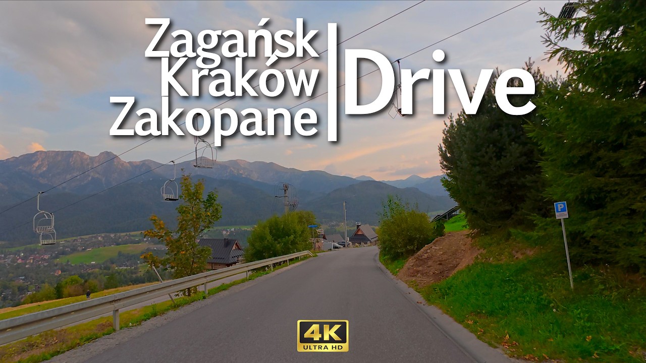 Just Drive Across Poland  Zagansk Krakow  Kościelisko → Zakopane | Zakopianka | ASMR | 4K