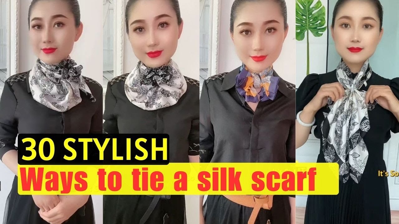The 30 Best Ways to Tie a Silk Scarf || How to wear a scarf? in 2023 Part-2 