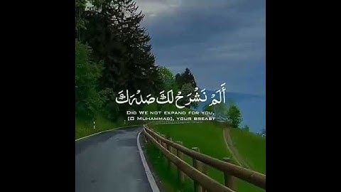 سورة الشرح❤ أَلَمْ نَشْرَحْ لَكَ صَدْرَكَ 😍حالات واتس🌹 اب صوت جميل وهادئ😴