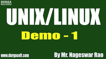 UNIX/LINUX tutorial || Demo - 1 || by Mr. Nageswar Rao On 23-09-2019