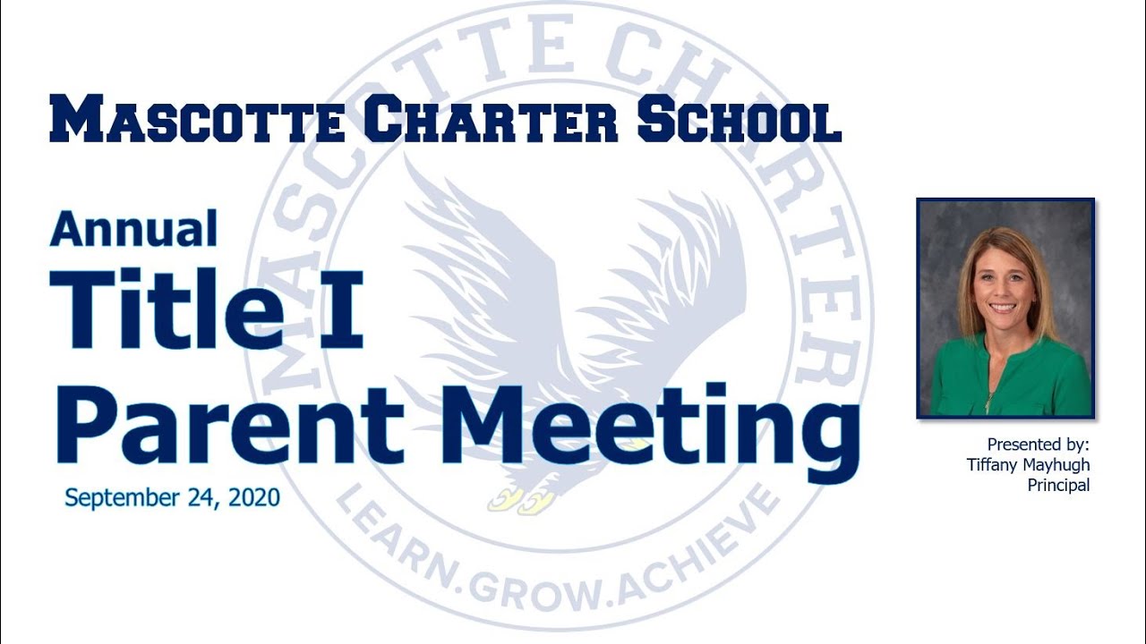Mascotte Charter School's Annual Title I Parent Meeting 20202021 YouTube