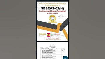 UPRTOU SBSEVS-02(N) Solved Assignment English Medium 2025-26 #uprtou #uprtou_prayagraj #solved