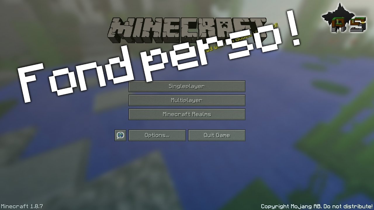 Tuto : Fond du menu principal perso - YouTube
