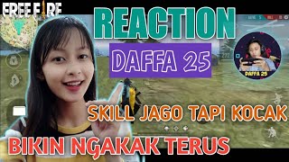 REACTION DAFFA 25 | SOLO VS SQUAD!! PAKAI BUNDLE EP ANUBIS VERSI CEWEK! BERMUDA AUTO RATA | FF