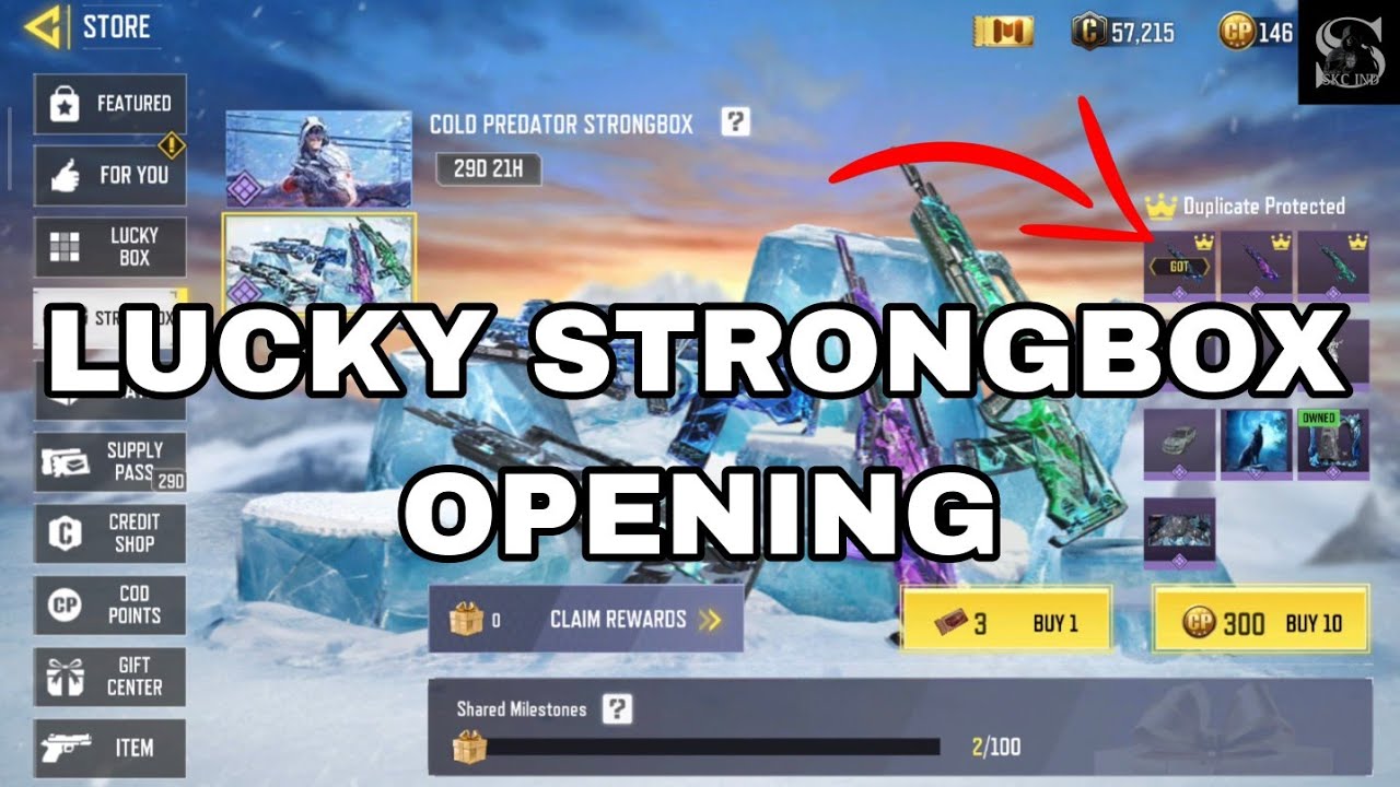 New StrongBox Opening COD MOBILE free 5 Draws on Cold Predator Strong