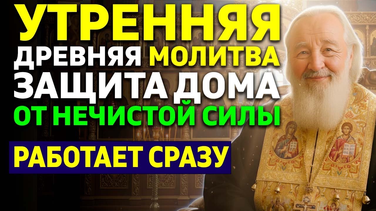 Эта УТРЕННЯЯ молитва ЗАКРЫВАЕТ ДОМ от нечистой силы! Читай утром и беды не войдут!