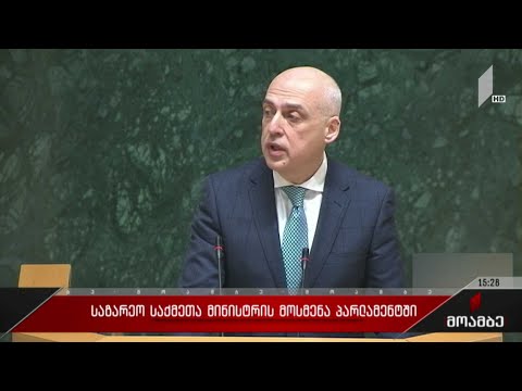 საგარეო საქმეთა მინისტრის მოსმენა პარლამენტში