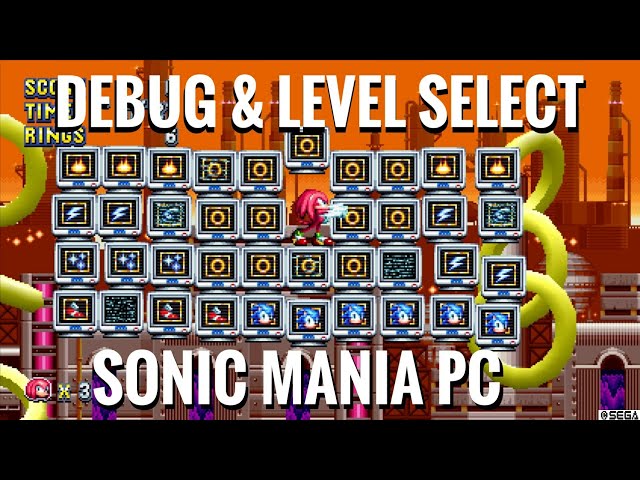 Sonic Mania – Destrancáveis, códigos de trapaça, modo debug