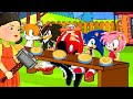 Squid game   vs sonic amy eggman shadow tails trying honeycomb candy shape challenge 50