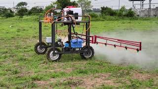 cordless agricultural vehicle spraying vehicle, remote boom sprayer, remote ground spraying robot