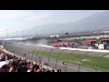 Denny Hamlin &amp; Joey Logano Crash at Auto Club 400 Fontana Speedway  -  3/24/13