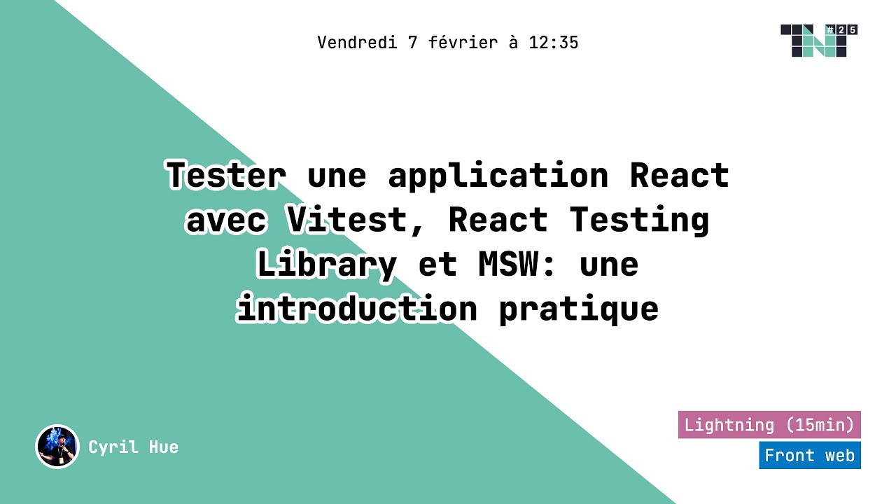 Tester une application React avec Vitest, React Testing Library et MSW ...