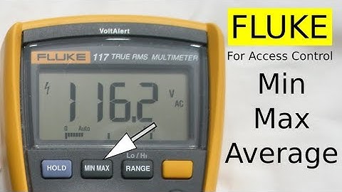 Fluke 117 Using Min Max Average to be in two places at once | SC0054