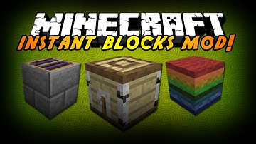 Minecraft - Mod Showcase: THE INSTANT BLOCKS MOD! (BUILD HUGE STRUCTURES IN SECONDS!)