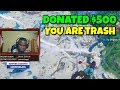 i gave RUDE donations to this streamer till he cried... (very emotional)