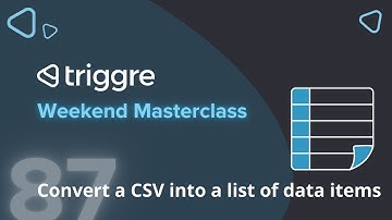 Convert a comma-separated text into a list of data items | Triggre Weekend Masterclass