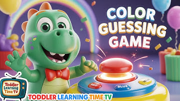 Color Guessing Machine! 🎨 Toby the Dinosaur Presses Buttons & Dances | Freeze Dance for Kids