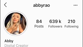 Abbyrao Instagram is back (ABBYRAO NOT HACKED)