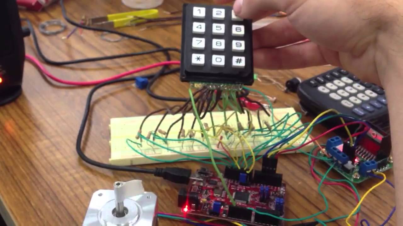 Stepper Motor Controlled By Controller Via Keypad Youtube