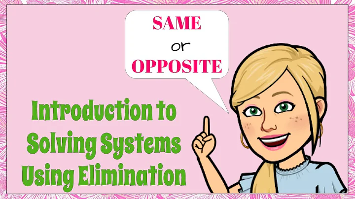 Introduction to Solving Systems of Linear Equations Using ELIMINATION | 8.EE.C.8 💗
