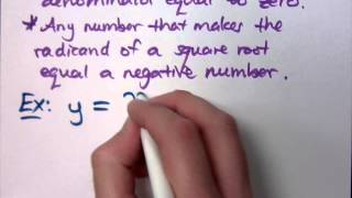 College Algebra - Part 67 (Domain Restrictions)