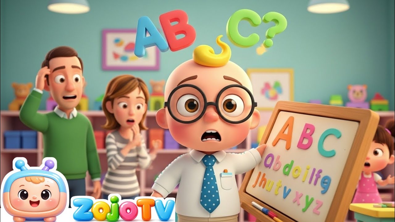 “JJ’s First Day as a Teacher 📚 ABC Learning Song”