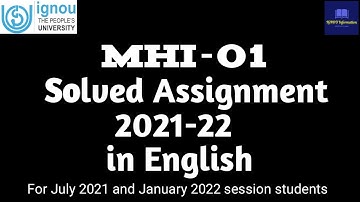 MHI-01 Solved assignment 2022 in English