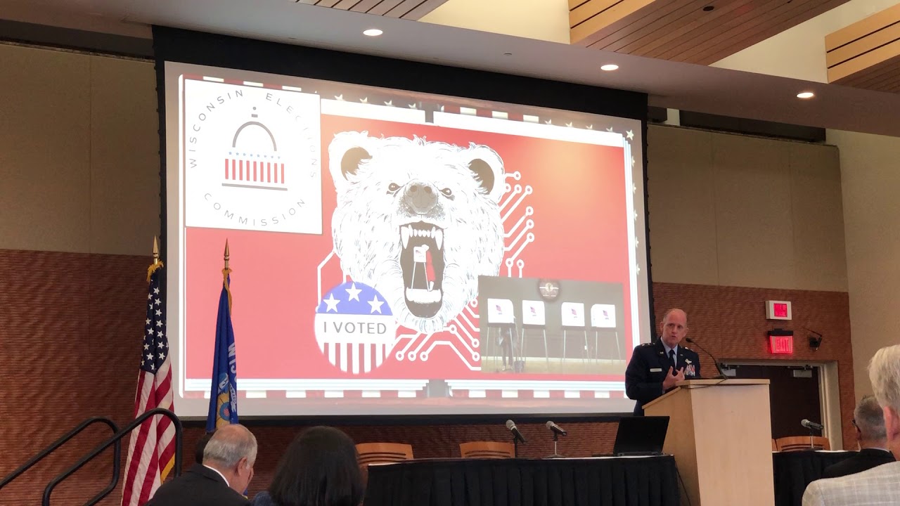 Maj Gen Don Dunbar at the 2019 Wisconsin Governor's Cybersecurity Summit
