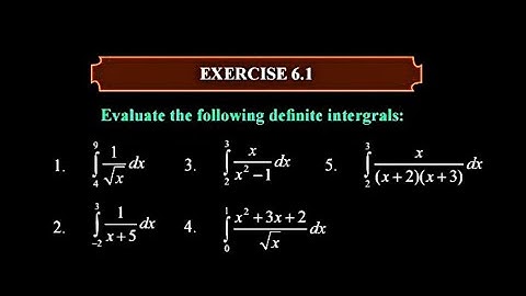 Definite Integration - Class 12 - Maharashtra Board - SYJC - HSC - Ex. 6.1 Qs. 1 to 4