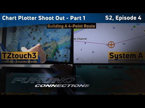 EP 4 TZtouch3 vs Other Navigation GPS Chart Plotters Building Routes Pt 1 S2 Furuno Connections