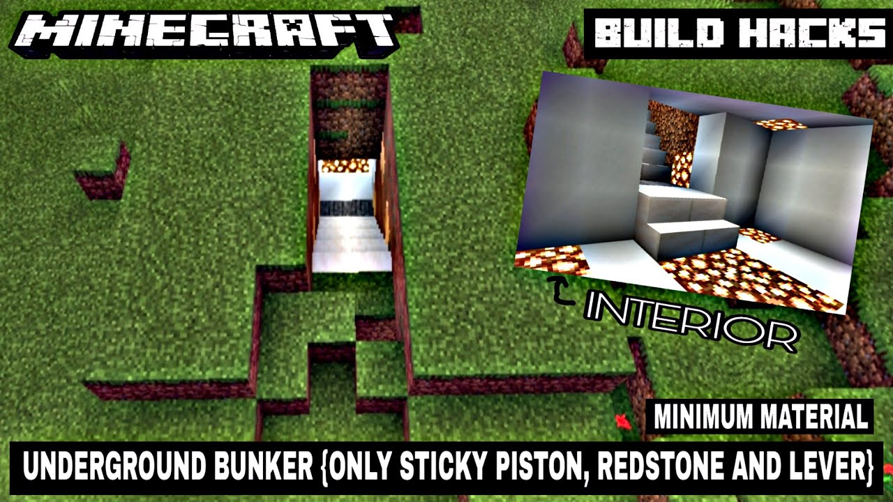 👉 How to Make a Secret Underground Bunker in Minecraft | Build Hacks ...