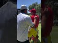 Grouped with two Spaniards, Koepka gave a nod to his England boys 😆 #livgolf #shorts #EURO2024