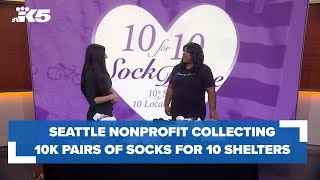 Seattle nonprofit collecting 10,000 pairs of socks for 10 shelters