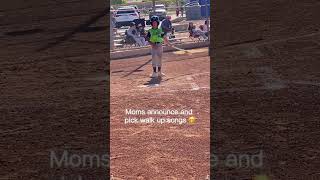 When the moms change their walk up songs 🤣🤣#walkupsong #funny #baseball #tball #child