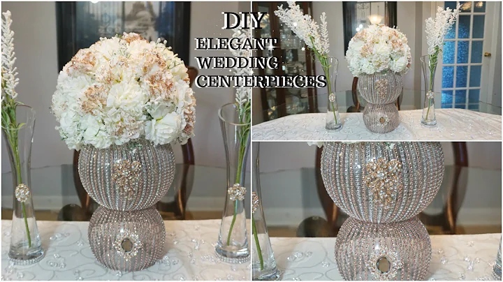 DIY ROSE GOLD GLAM WEDDING CENTERPIECE FT. TOTALLY DAZZLED BLING NEW GEMS