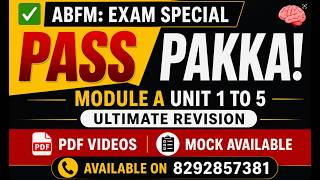 ABFM Module A: 50+ Marks in 1 Shot! 🎯 Units 1- 5 Visual Hacks & MCQs | CAIIB June 2026