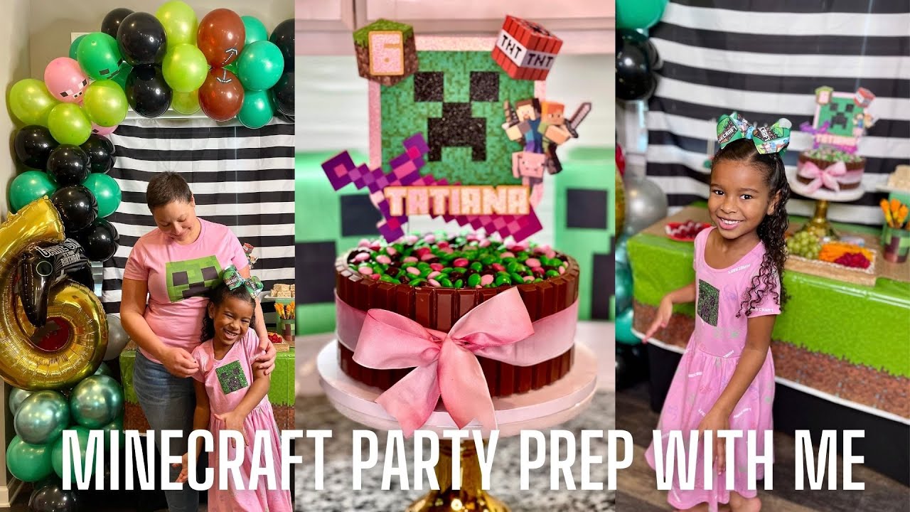 MINECRAFT BIRTHDAY PARTY IDEAS, PREP & DECORATE WITH ME