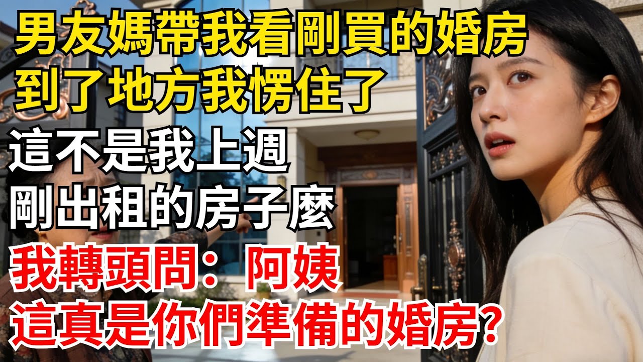 男友媽帶我看剛買的婚房，到了地方我愣住了，這不是我上週剛出租的房子麼，我轉頭問：阿姨這真是你們準備的婚房？#家庭倫理劇#婆媳關係#人性真相