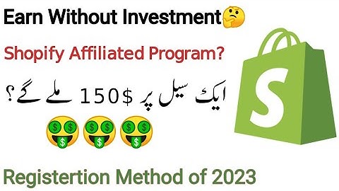 How To Make Money Online | Earn Money Online | Shopify Affiliate Registration Method 2023