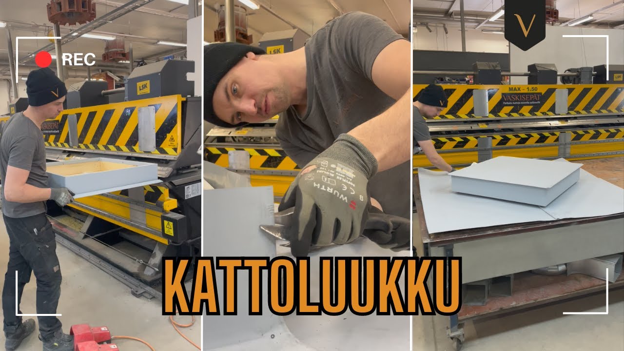 Peltiseppä valmistaa kattoluukun käsityönä