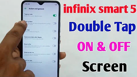 infinix smart 5 double tap on off screen setting / infinix smart double tap turn on off screen